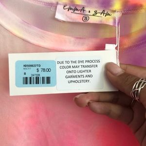 Emma & Sam Tops - Emma & Sam cropped tie-dye mesh shirt Emma & Sam Tops - Emma & Sam cropped tie-dye mesh shirt